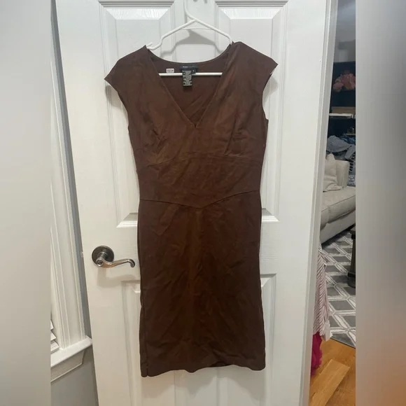 BCBGmaxazria dress sleeveless brown dress zip up in the side small - Picture 3 of 14